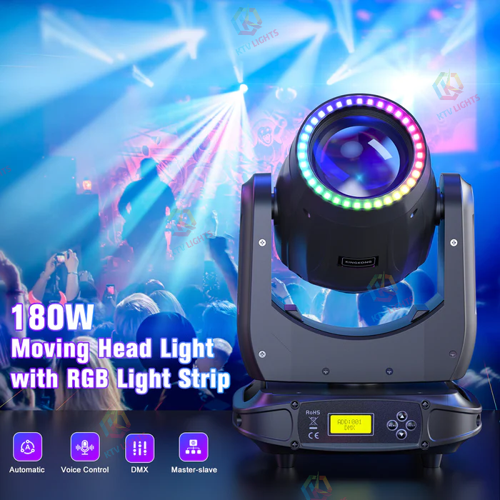 180W LED Rainbow Beam and Pattern Moving Head Light-E43
