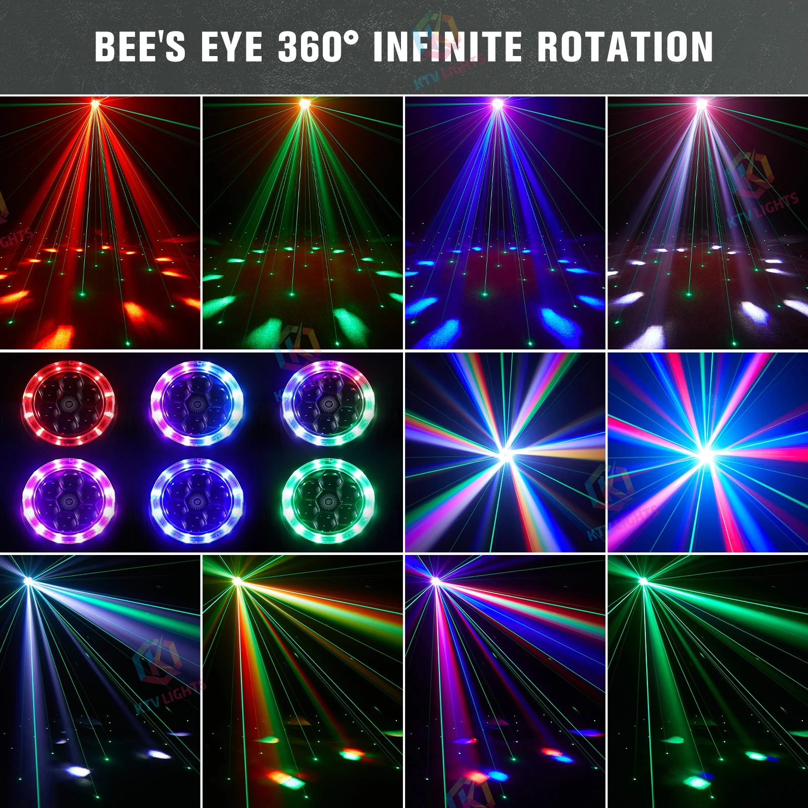 New 90W 6-bee-eye RGBW Moving Head Light - E50