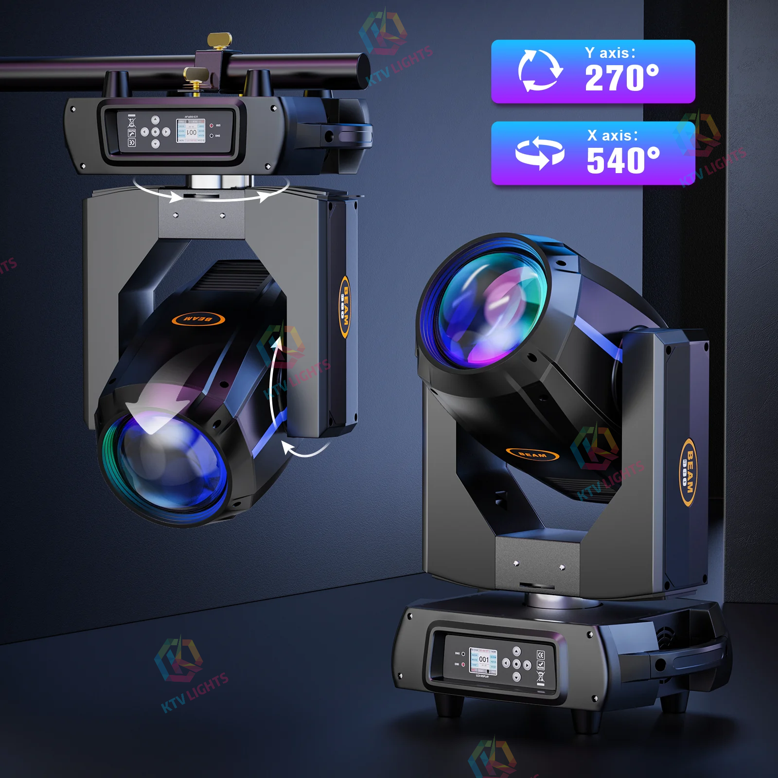 380W 17R 16+48 Prism Beam Moving Headlight - E35