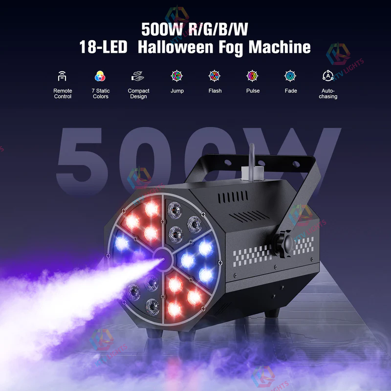 500W 18 LED RGB Halloween Fog Machine-Y2