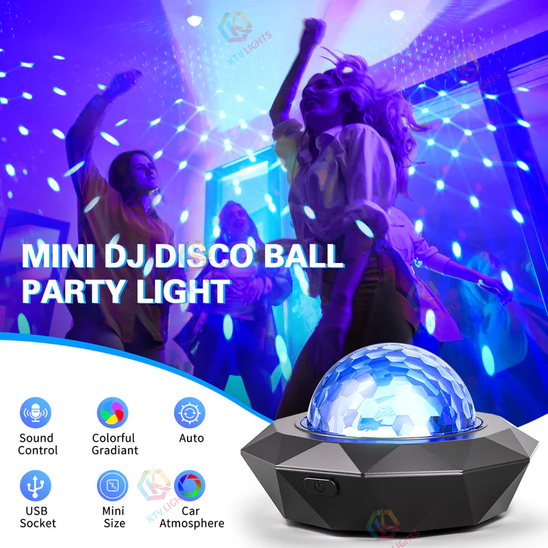 Mini USB Rechargeable Magic Ball Disco Light-C2