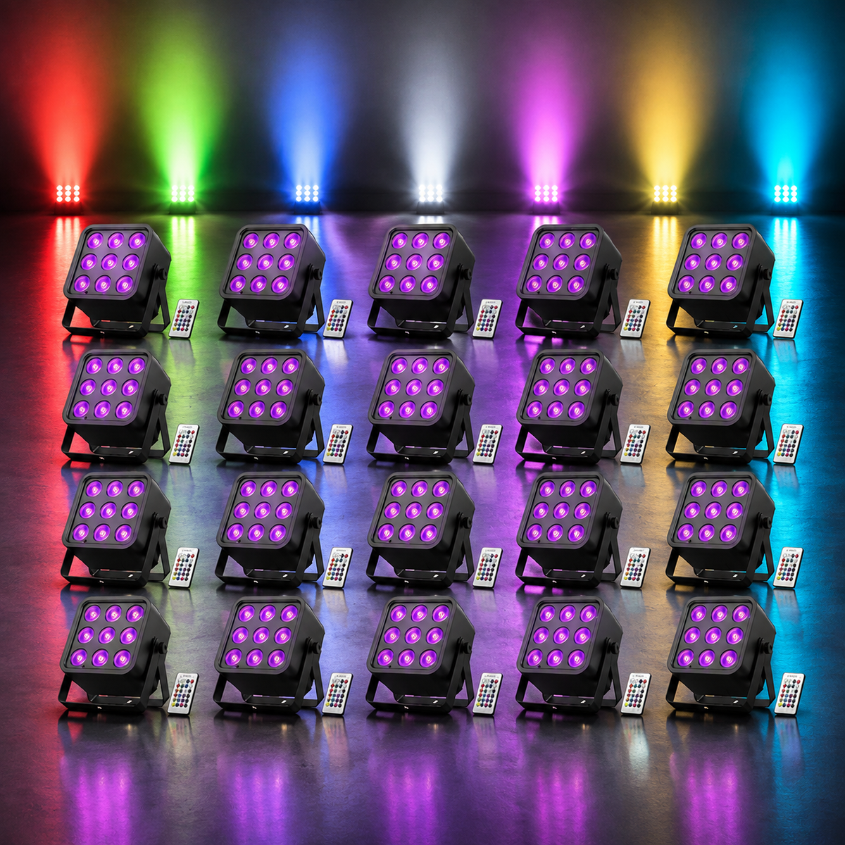 KTVLIGHTS 54W RGBWA+UV 6-in-1 DMX Rechargeable Stage Light-P25