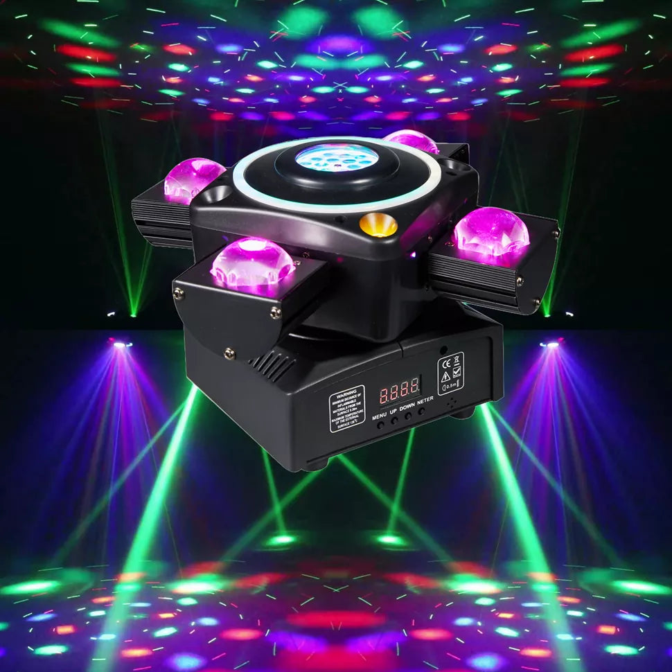 140W 4-in-1 Four-Arm Moving Head Light - E12