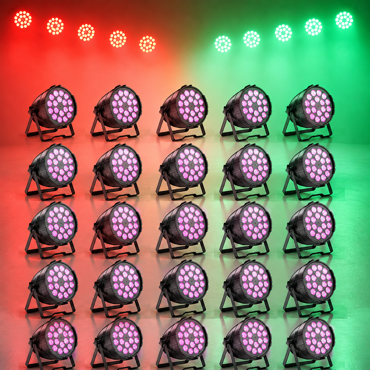 KTVLIGHTS 18x10W RGB 6-in-1 LED Stage PAR Light-P38