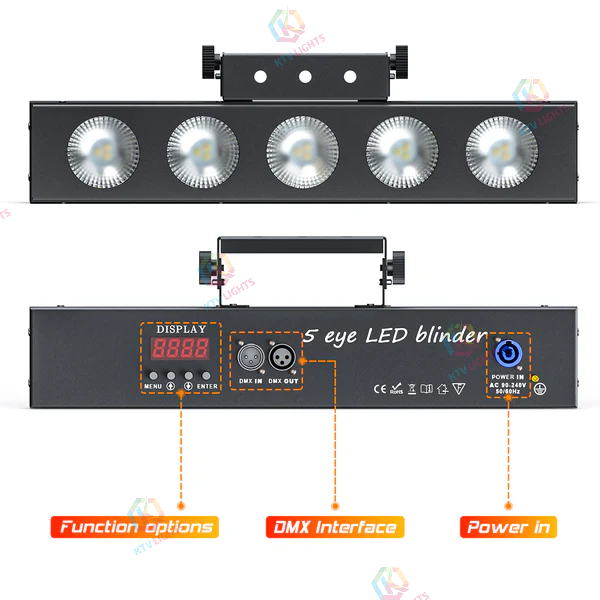 5-Eye 5X12W RGBW 4In1 Cob LED Wall Washer Light-X19