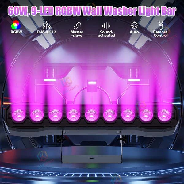 60W 9LEDs RGBW-Wall Washer-X6