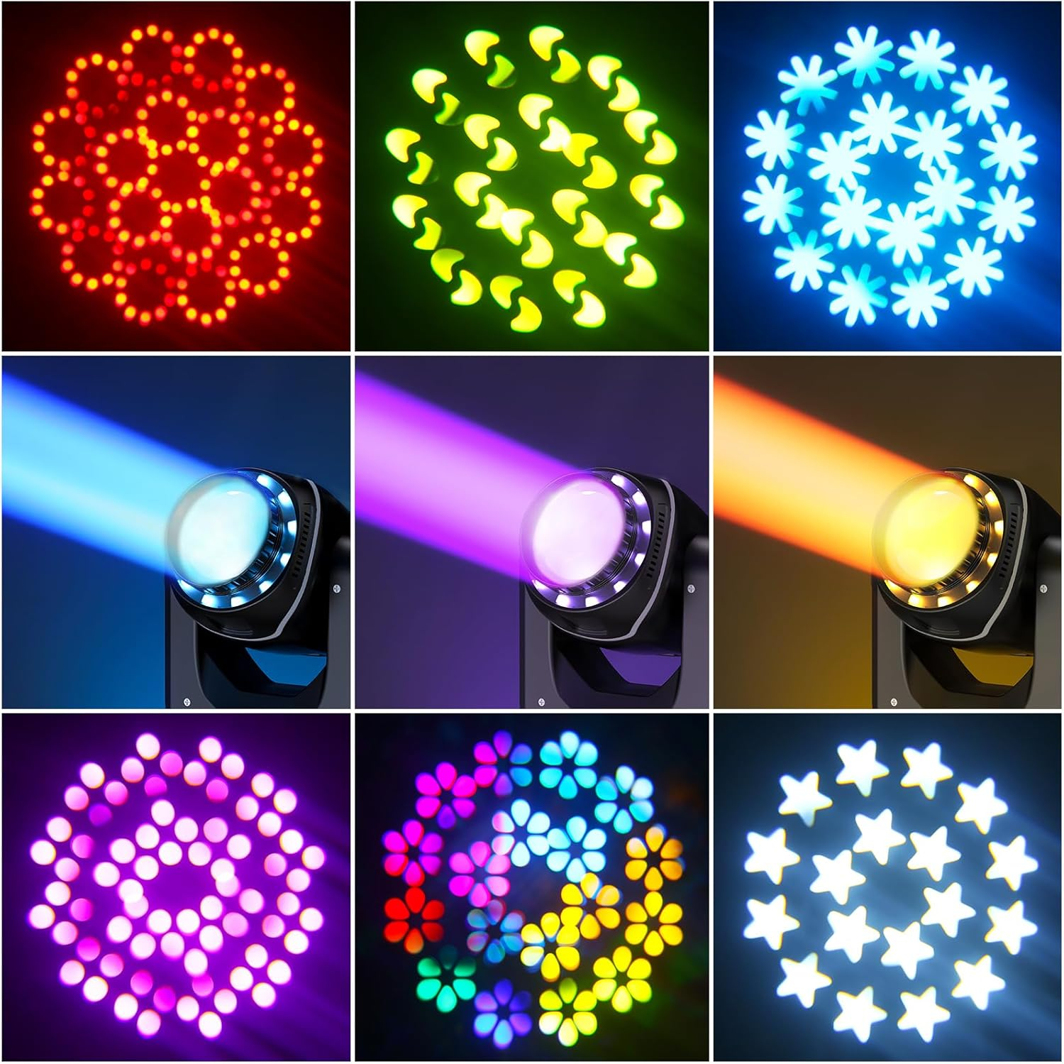 120W luz de palco padrão luz de efeito 8 cores - E41