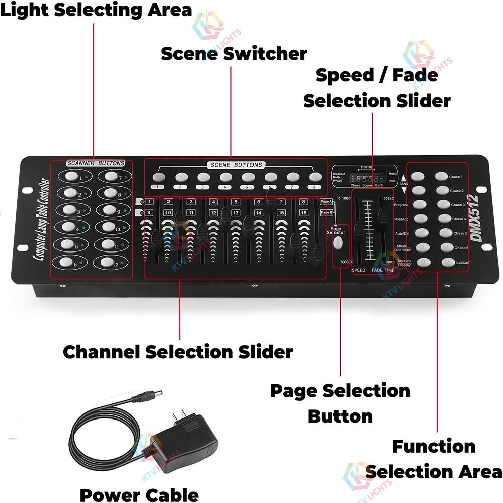 192-channel DMX 512 lighting controller-D2