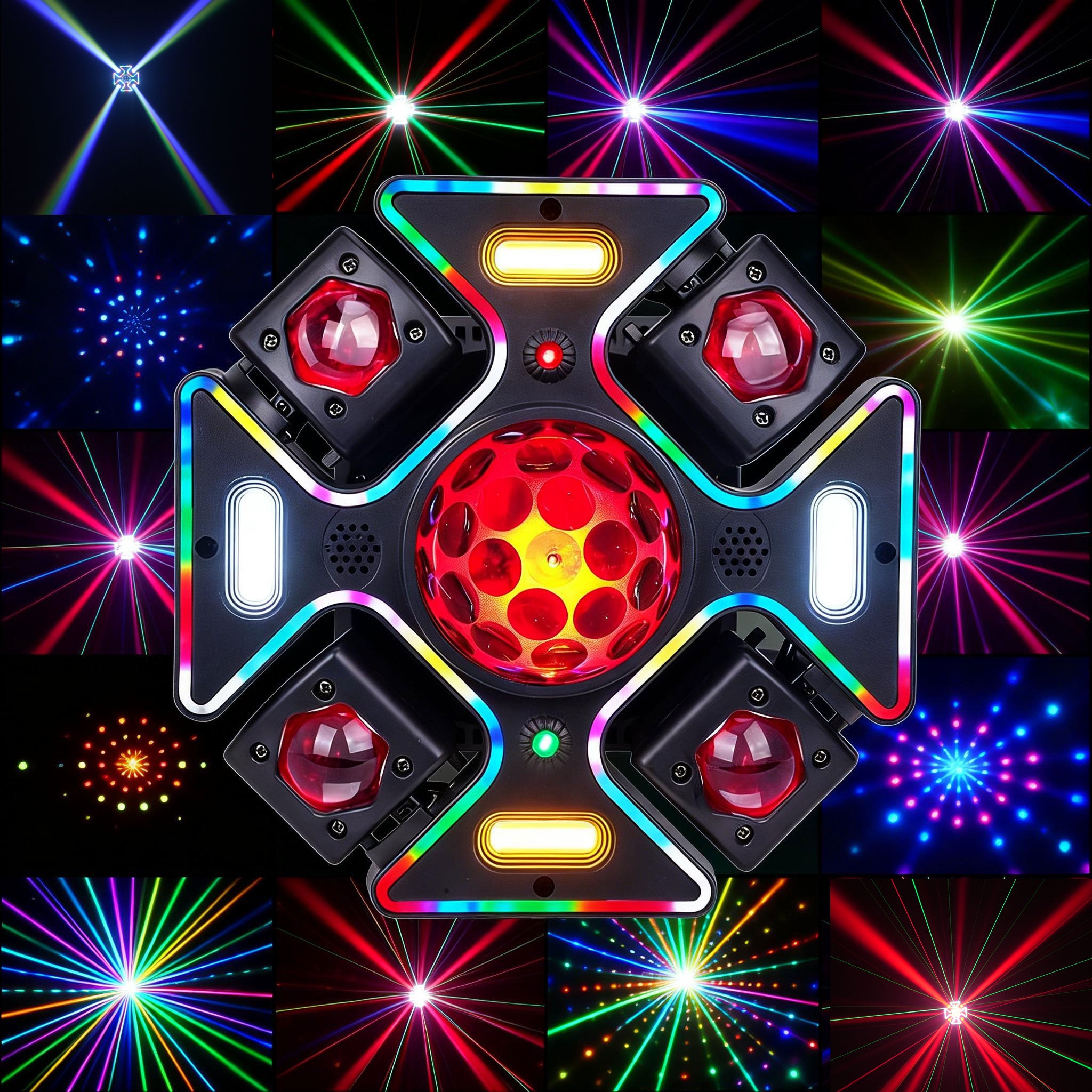 120W quad-arm LED moving head light with RGB light strip-E71