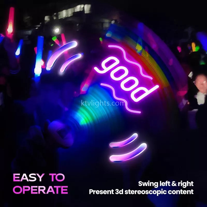 DIY 3D visual effects glow light sticks