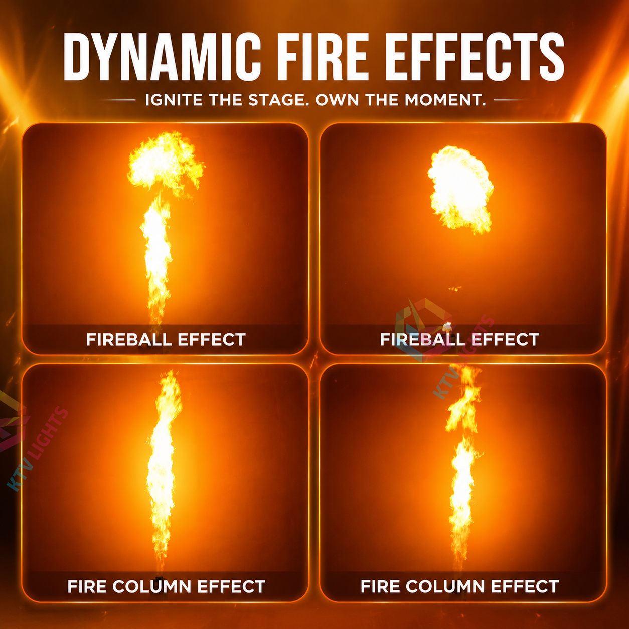 KTVLIGHTS 80W Dmx flame-throwing machine-H4