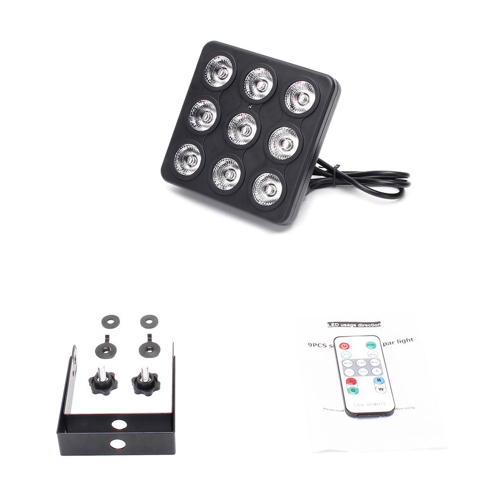 9 LED remote control square par light stage light-P28