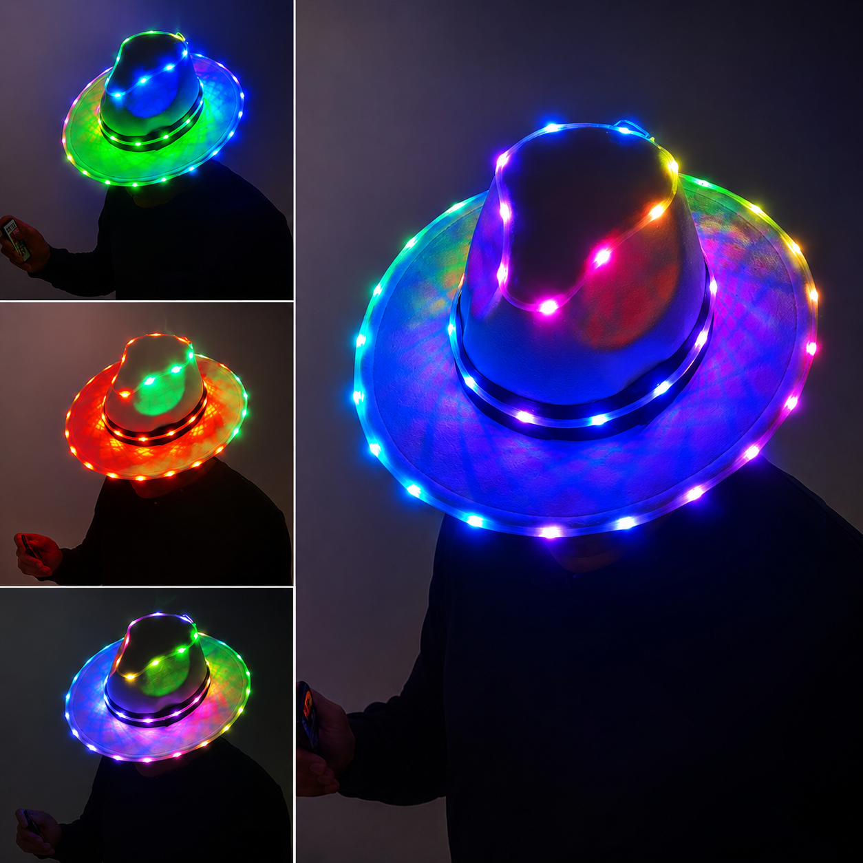 Full-Color Cool LED Hat for Party-M6