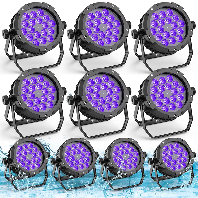 150W IP67 6-in-1 RGBW+UV Waterproof Par Light - P29