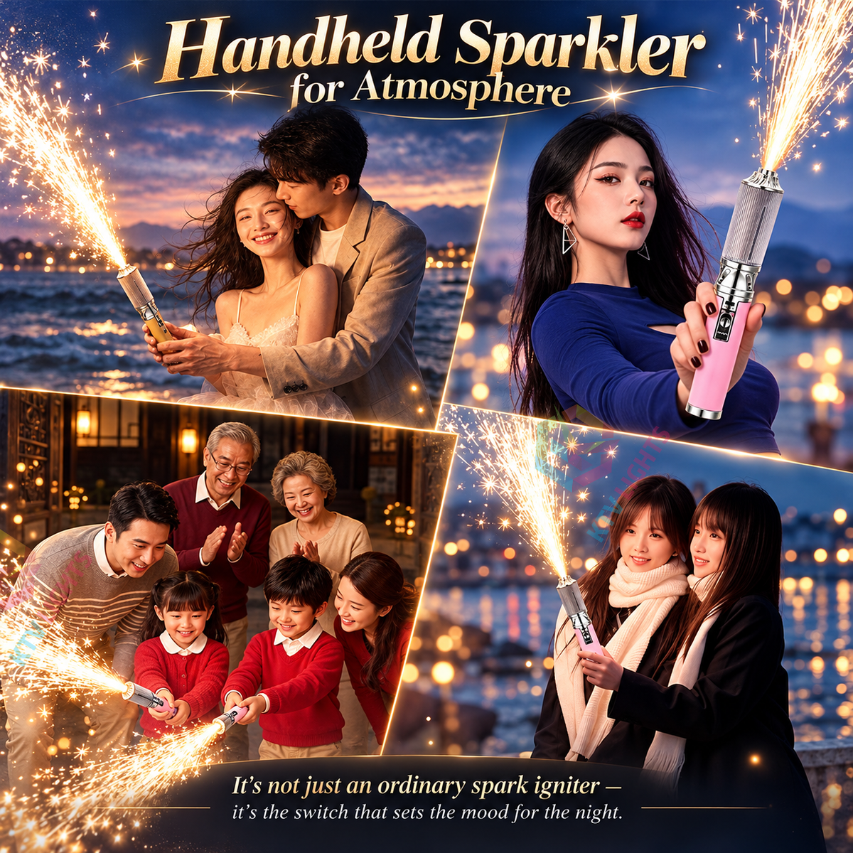 KTVLIGHTS Handheld Sparkler Wand for Weddings & Events-H12