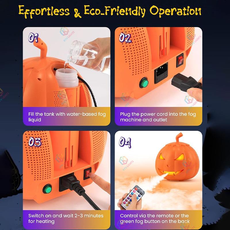800W Pumpkin Shape Halloween Party Smoke Machine-Y9