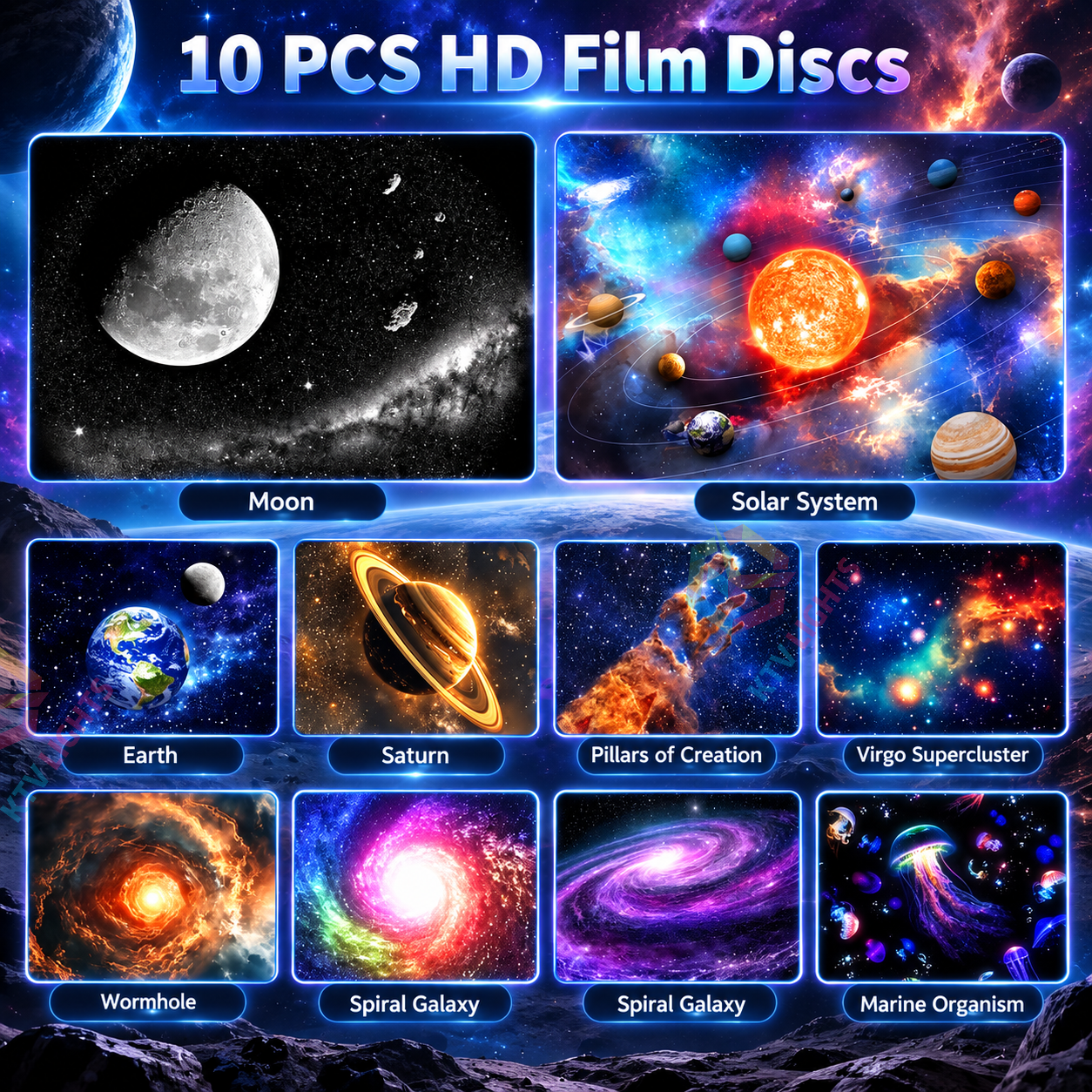 KTVLIGHTS 8th Gen HD Planetarium Galaxy Star Projector-S55