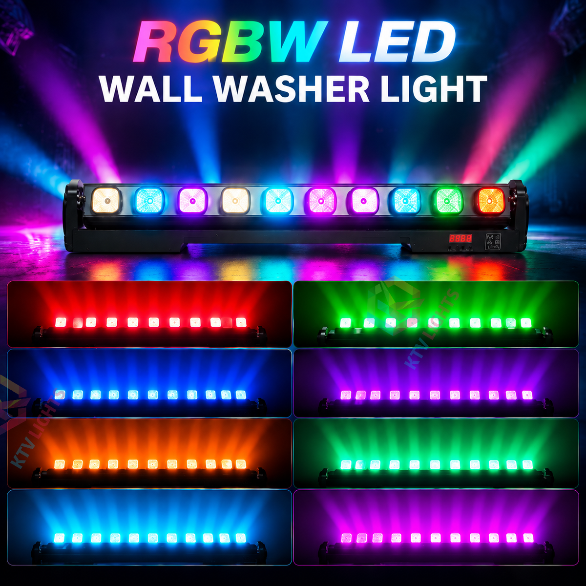 KTVLIGHTS 250W RGBW 4-in-1 LED Wall Washer-X5