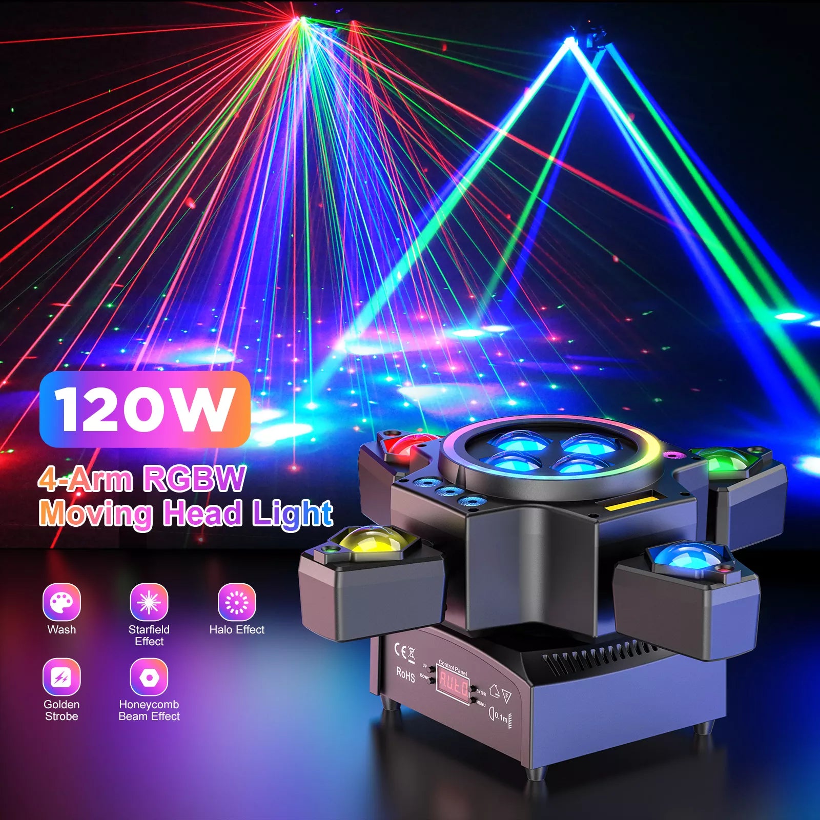 150W six-arm bee eye stage light-E3
