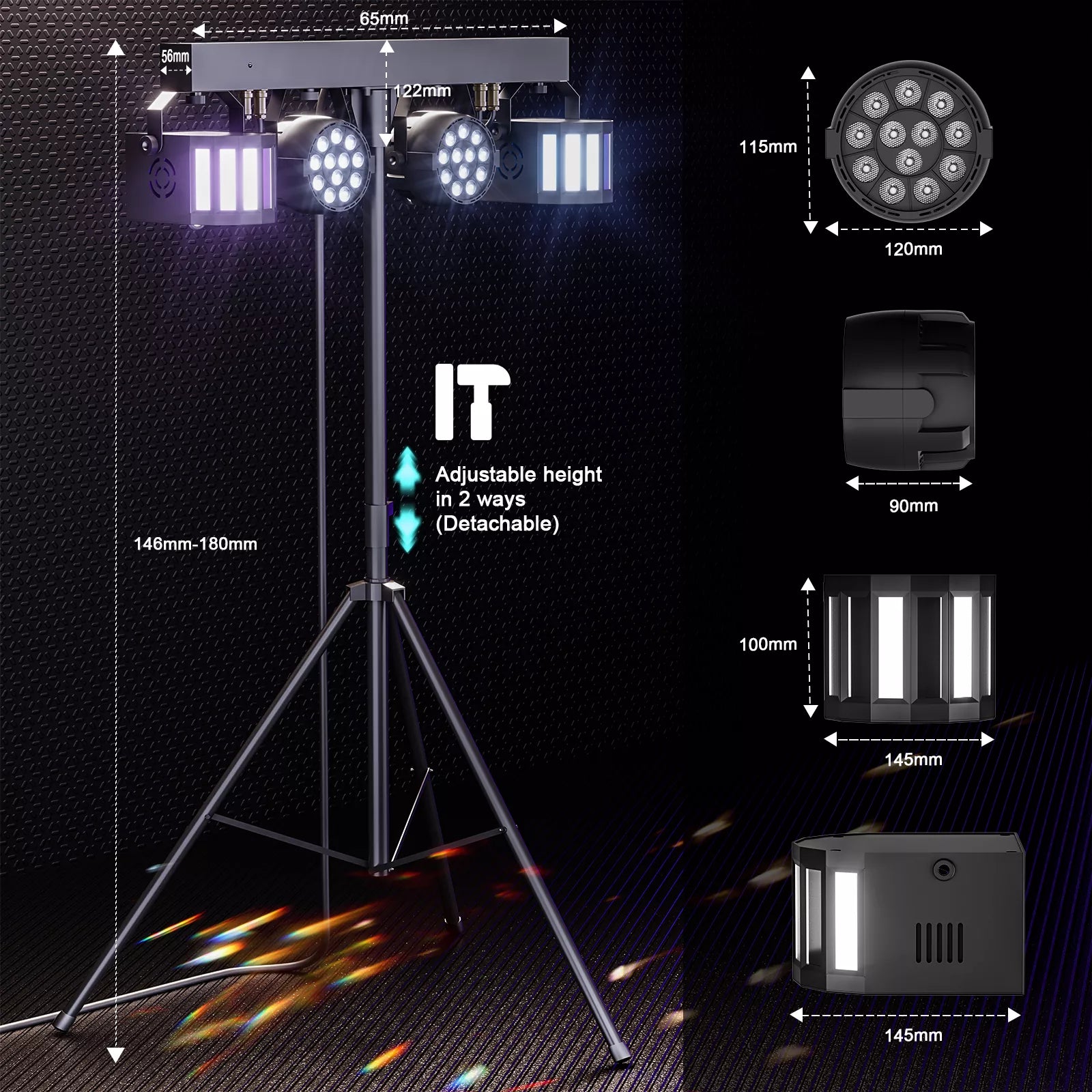 60W RGBW 4 in 1 Tripod Stage Light-P1