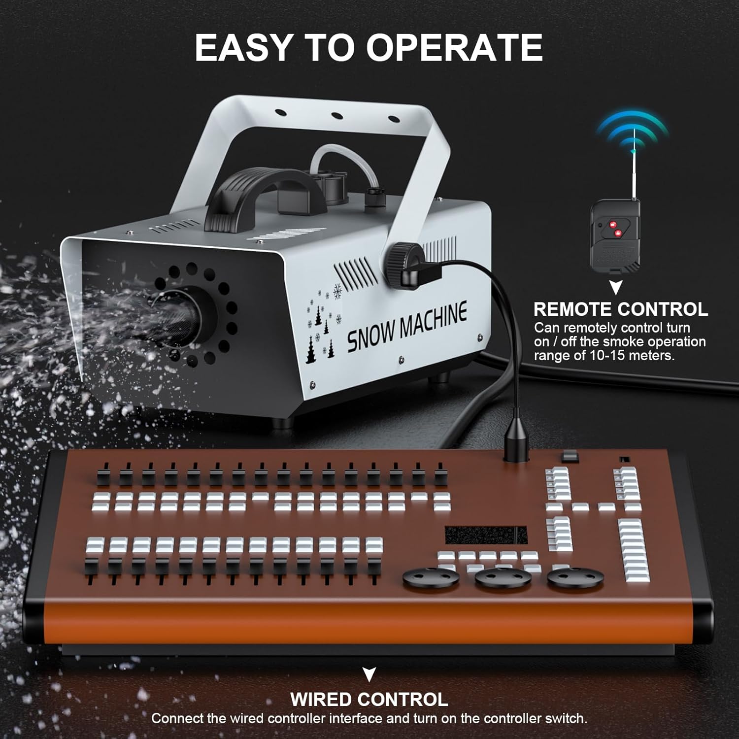 1000W Snow Machine with Remote Control-H3