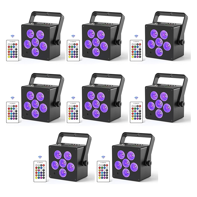 50W RGBW 6-in-1 Rechargeable Battery LED Par Light -P49