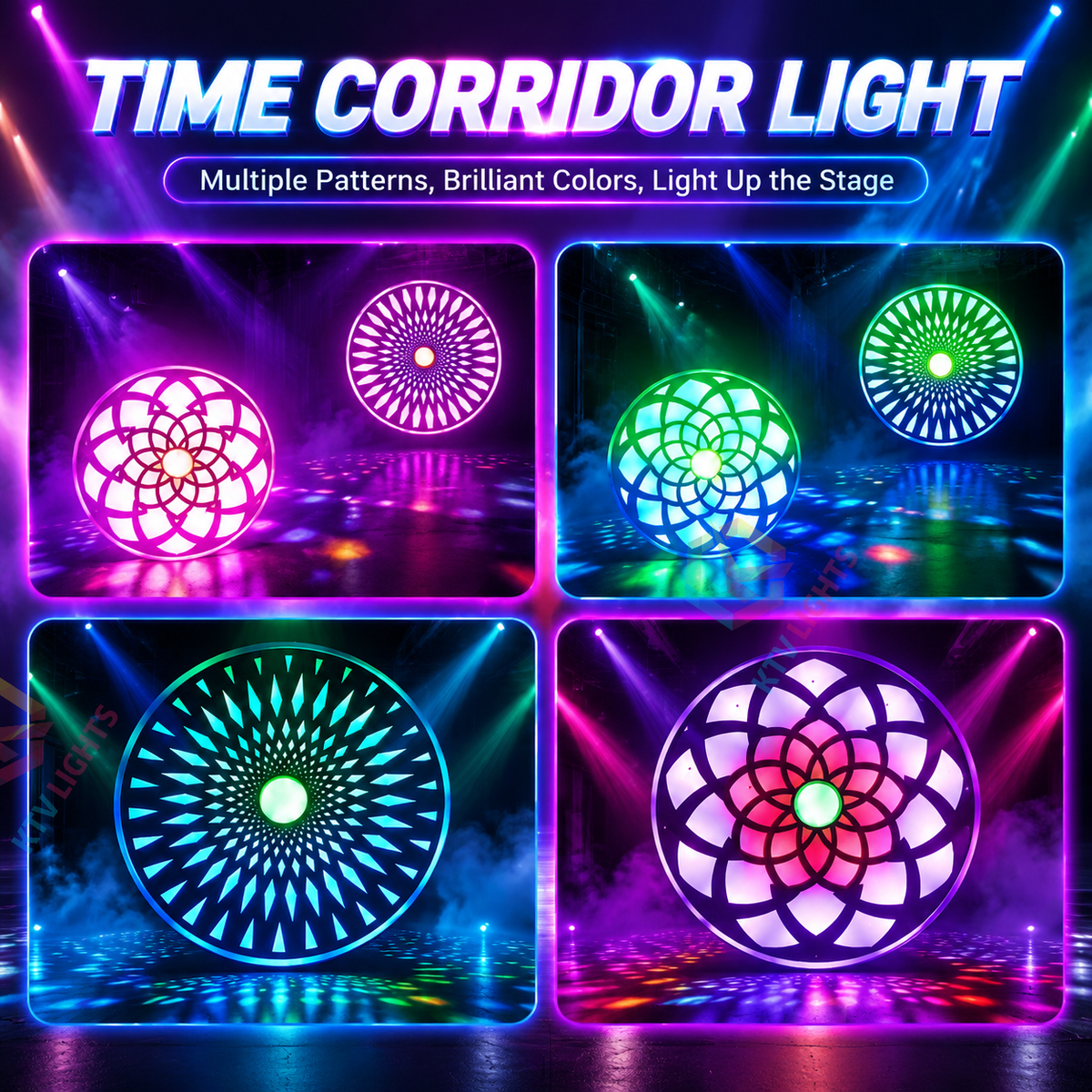 KTVLIGHTS 35W RGBW DMX512 Infinite Rotation Stage Light-F5