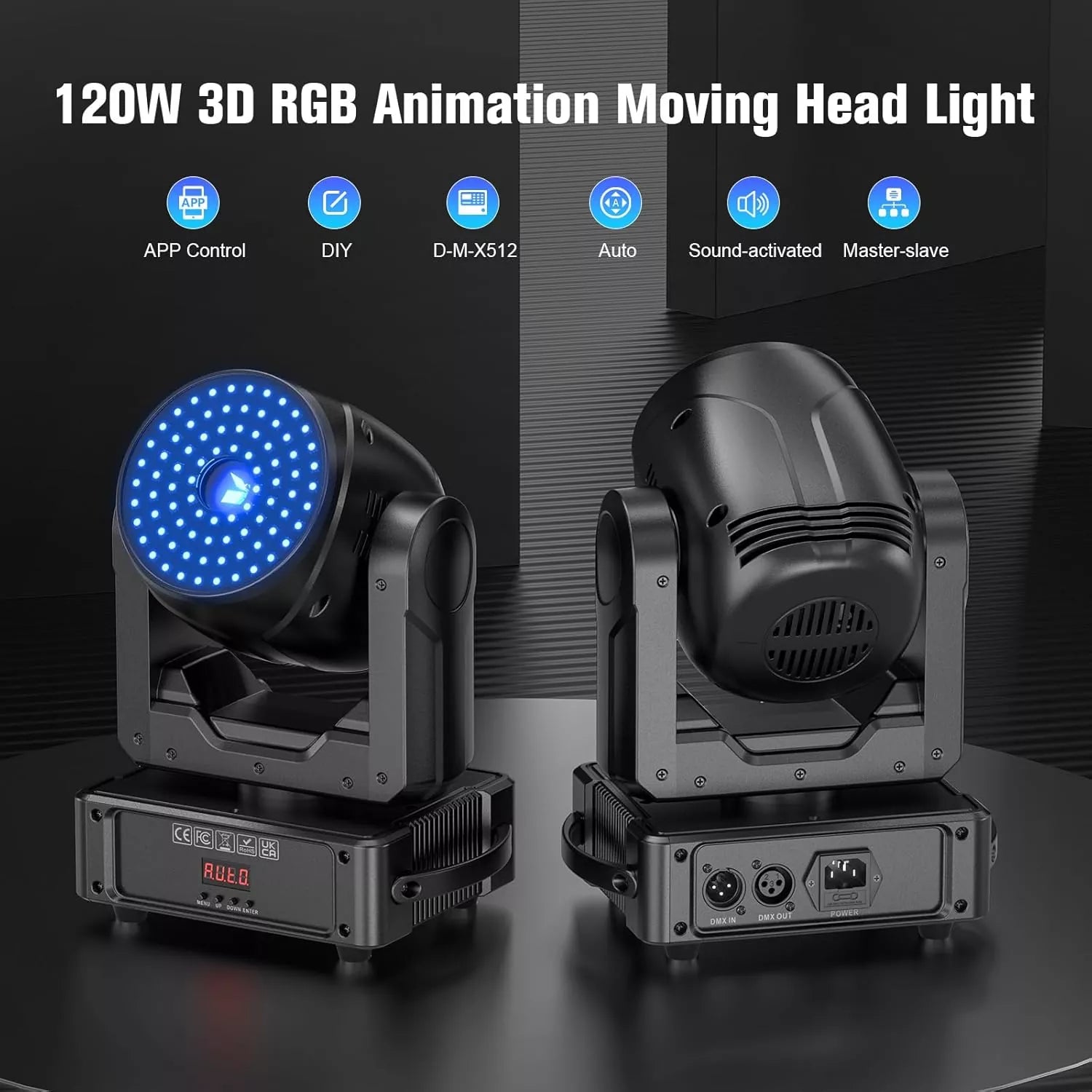120W Bluetooth APP Animation Moving Head Light-A32