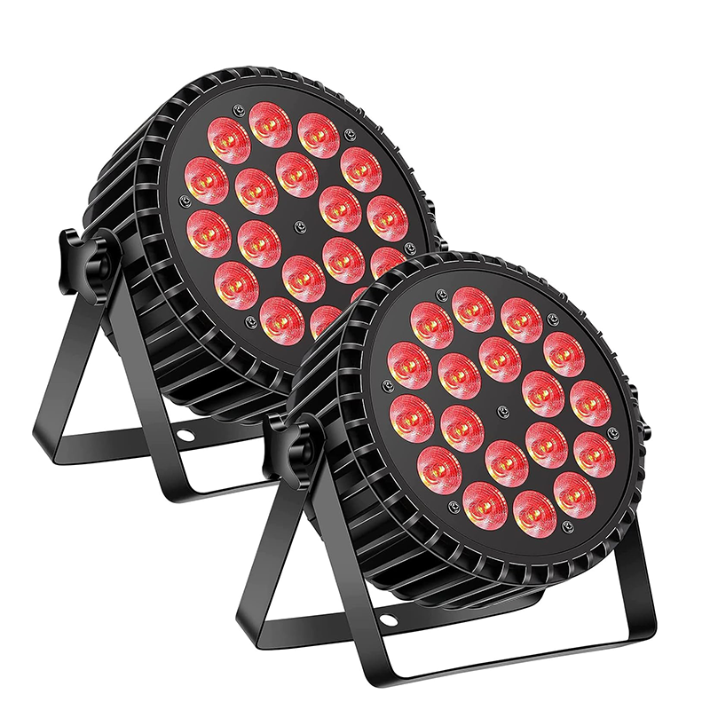 6-in-1 RGBW + UV 18-LED par light-P22