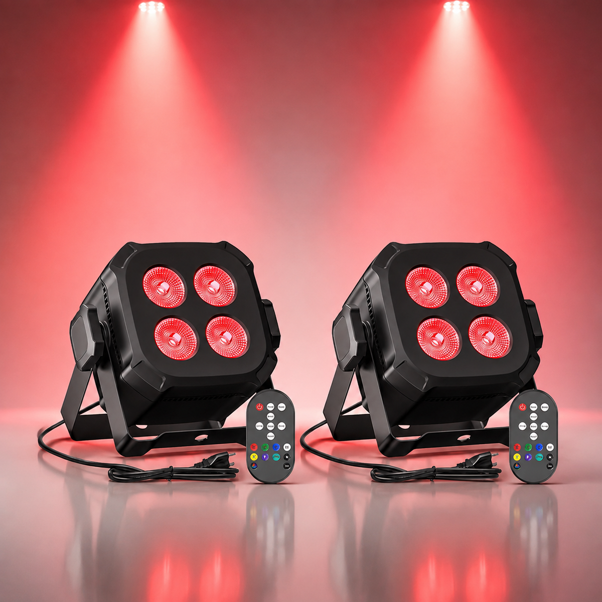 KTVLIGHTS 4x8W RGBW 4-in-1 LED PAR Stage Light-P37