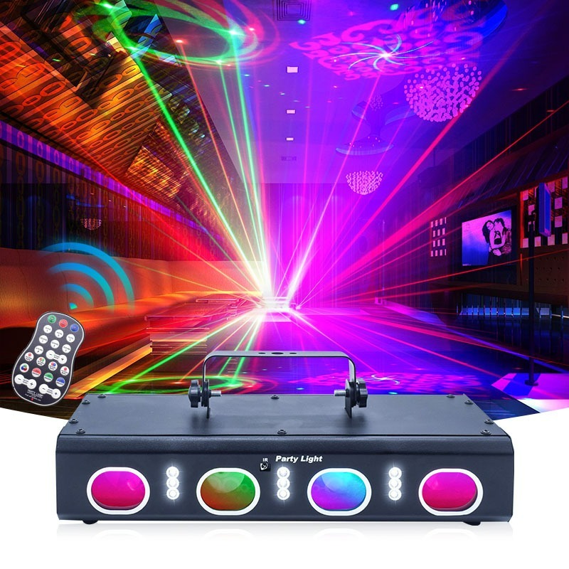 3-in-1 Four-Hole Laser Stage Light - B35
