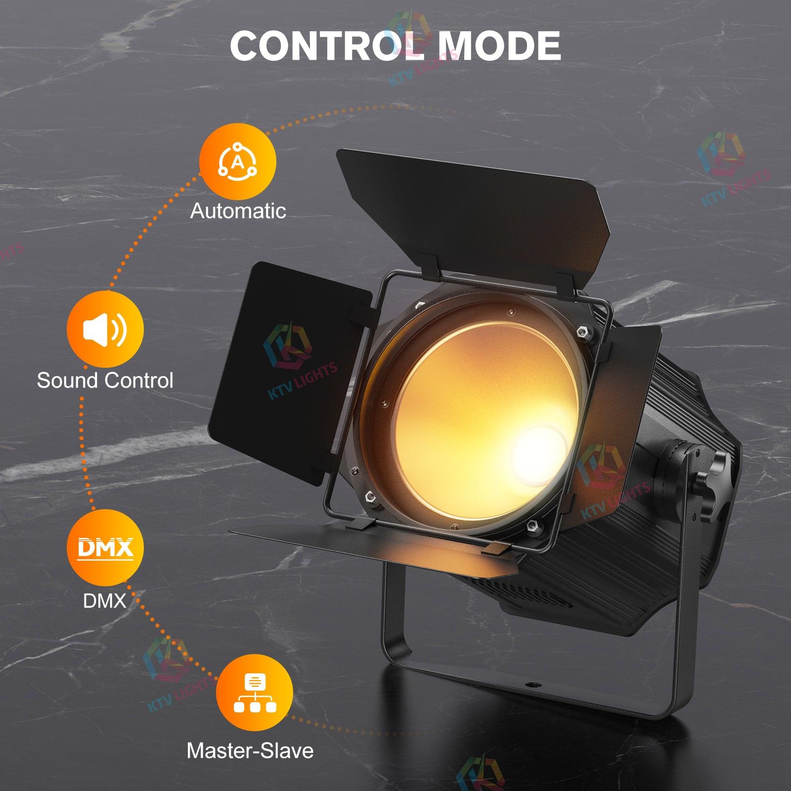 200W dual color COB par light with warm white and cool white-P27