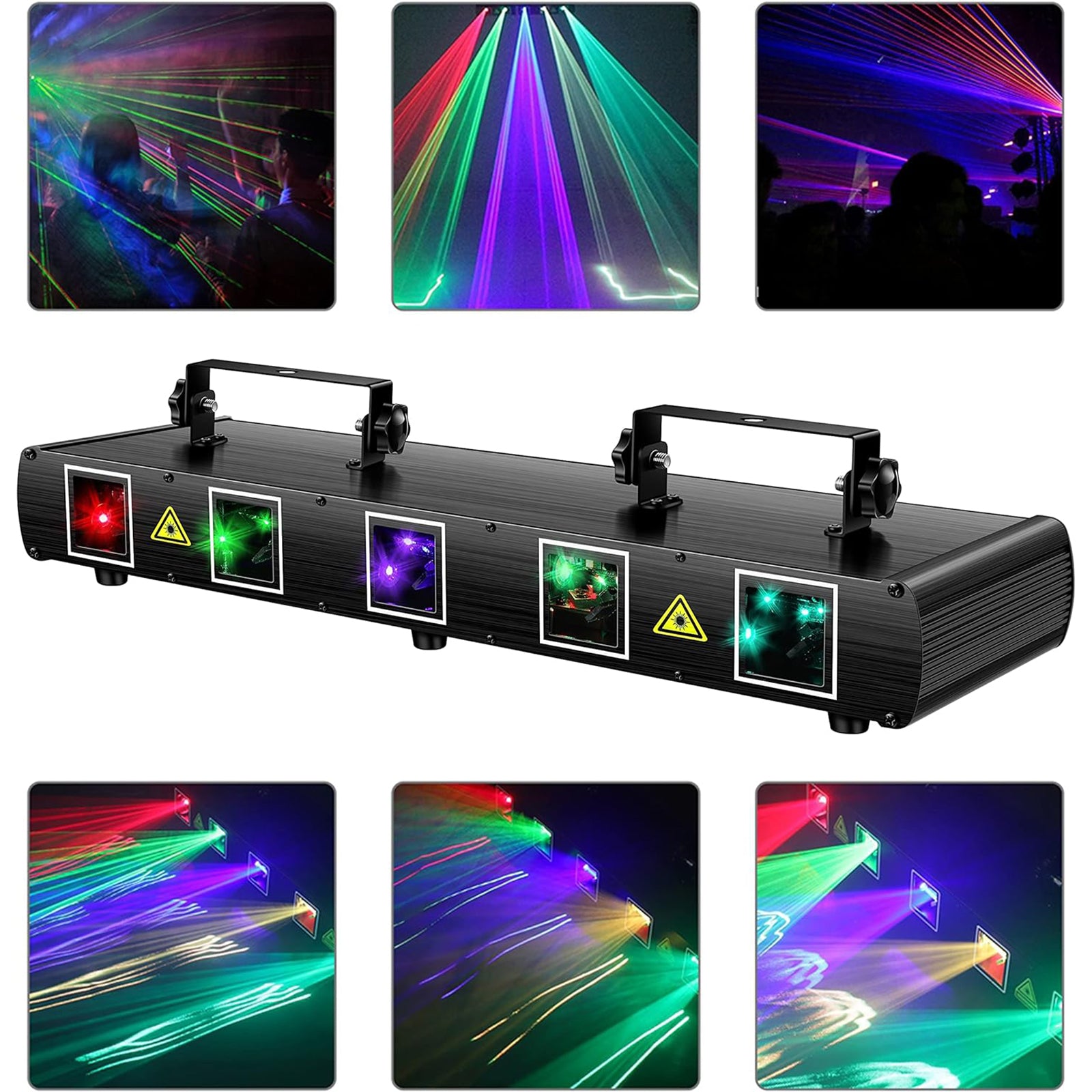 Five-hole RGB pattern scanning laser light B2