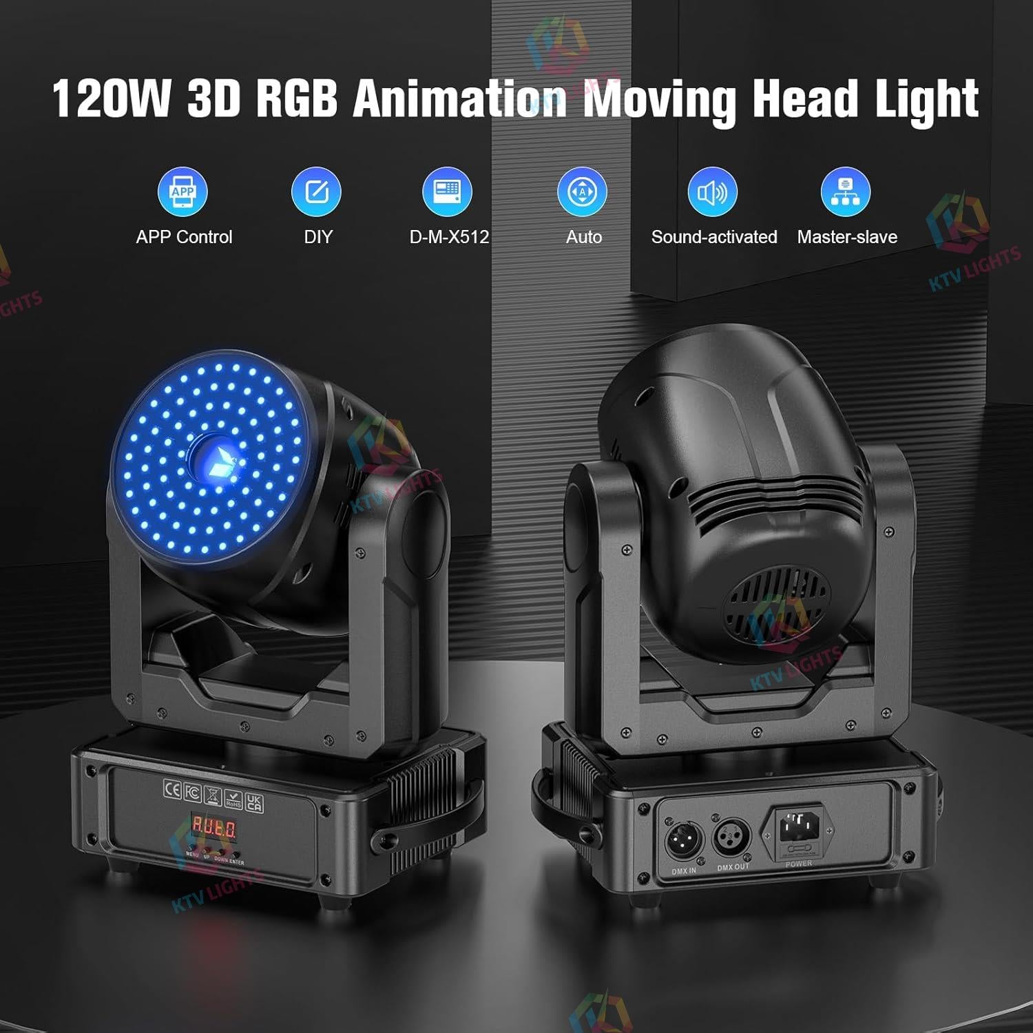 120W Bluetooth APP Animation Moving Head Light-A32