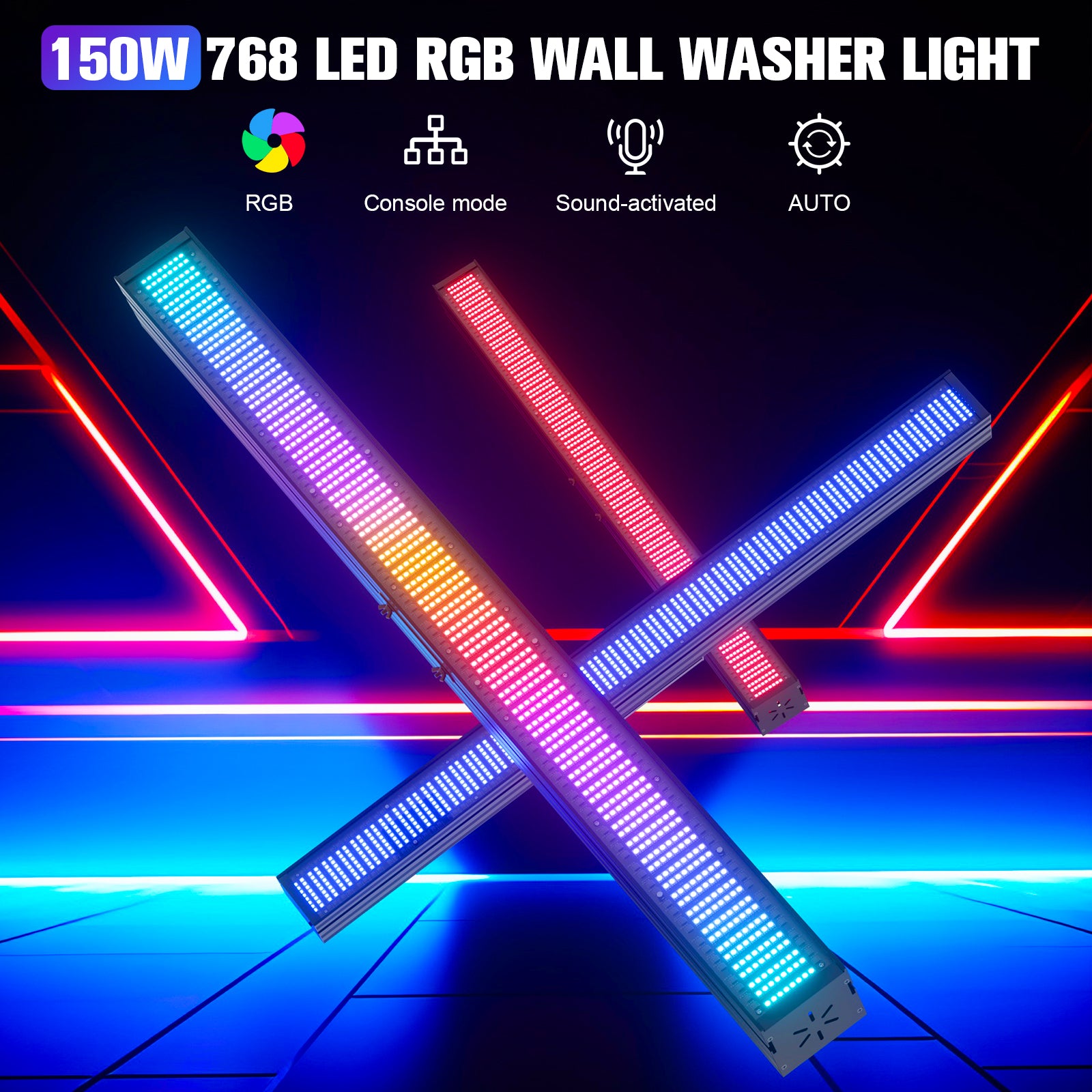 768 LED RGB long strobe light wall washer-X8