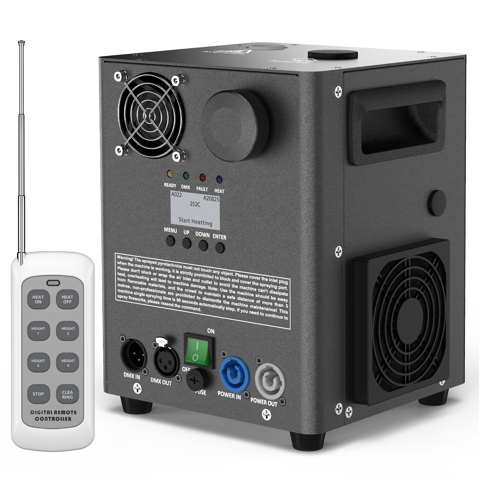 800W Cold Spark Machine with Flight Case - H2