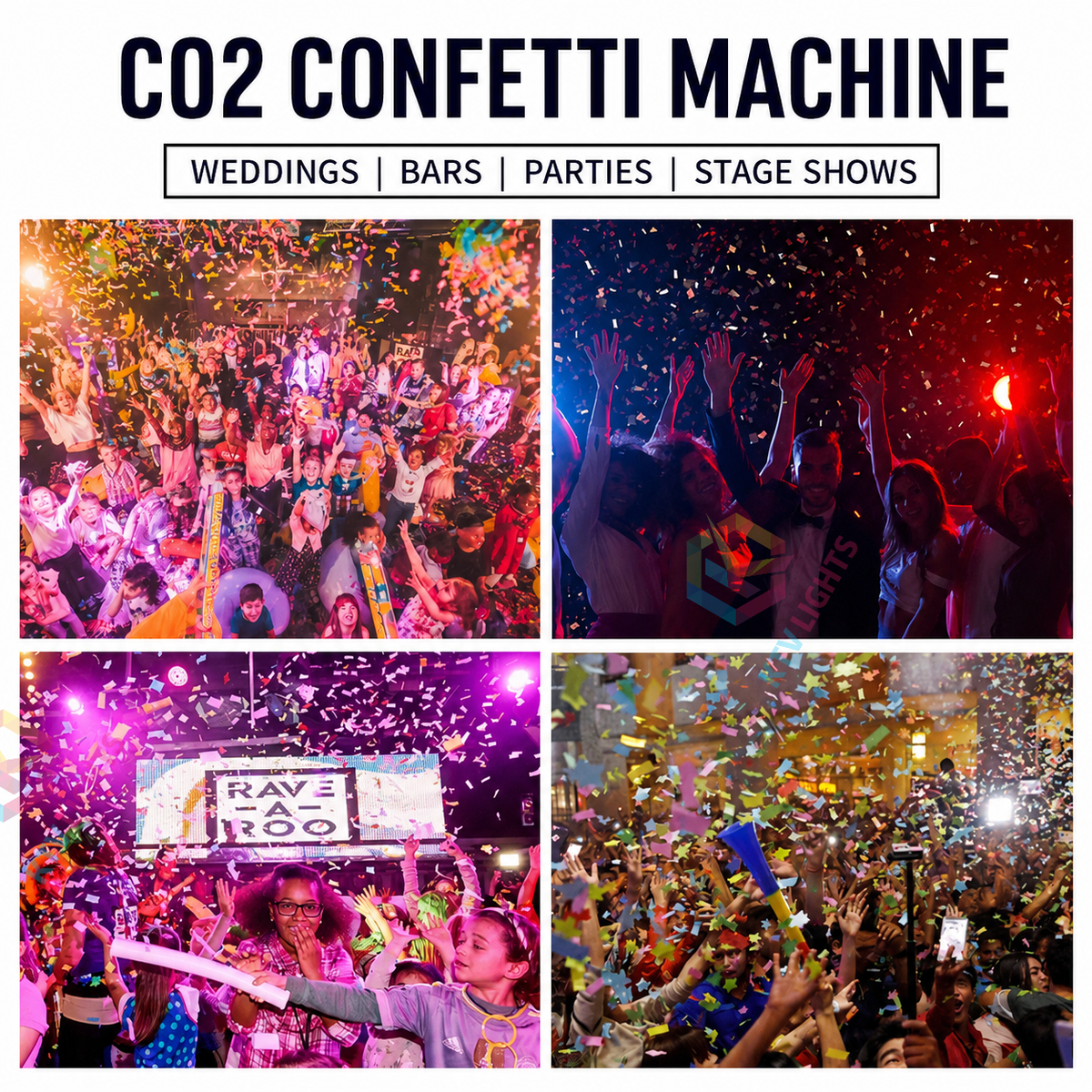 KTVLIGHTS Large CO2 Confetti Machine for Wedding Stage & Events-H10