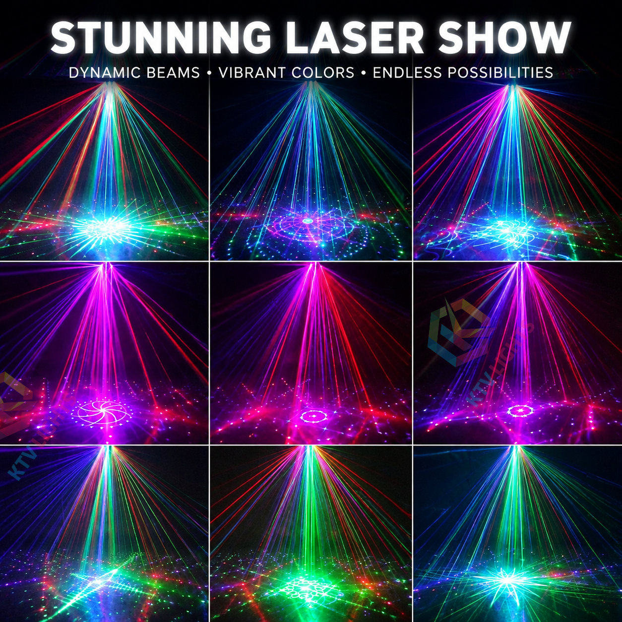 KTVLIGHTS RGB laser stage lights, suitable for DJ parties and events -B5
