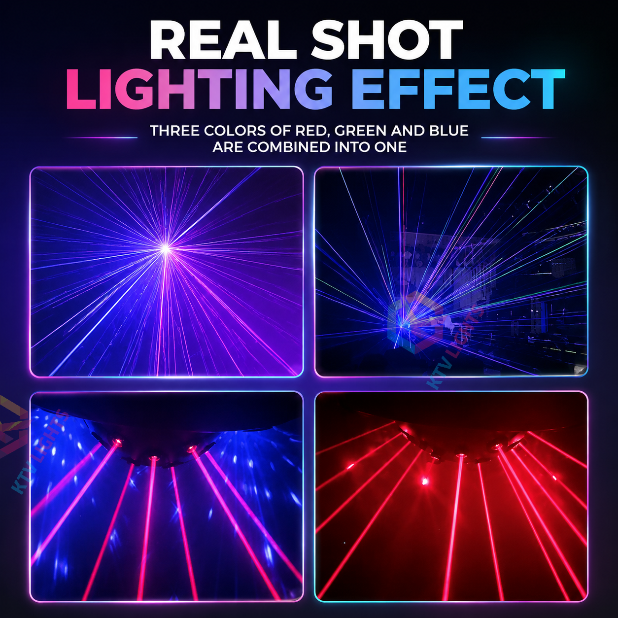 KTVLIGHTS RGB Dynamic Laser Light – DJ Party & Stage Performance – DMX512-B40