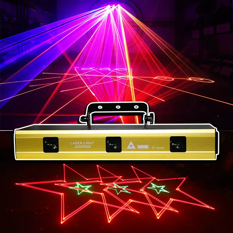 3-head RGB animation laser light-A19