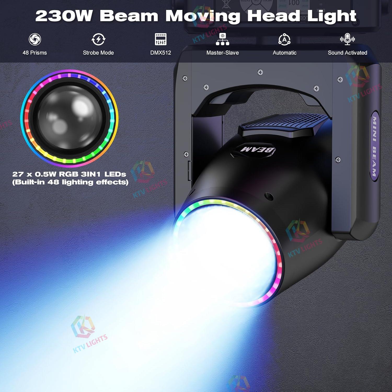 230W 7R beam 48 facet prism moving head light-E21