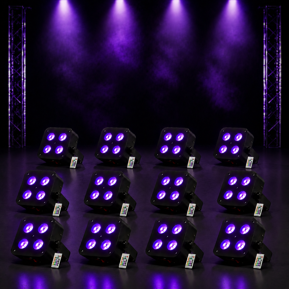 KTVLIGHTS 72W RGBWA UV APP Rechargeable LED PAR Light-P13