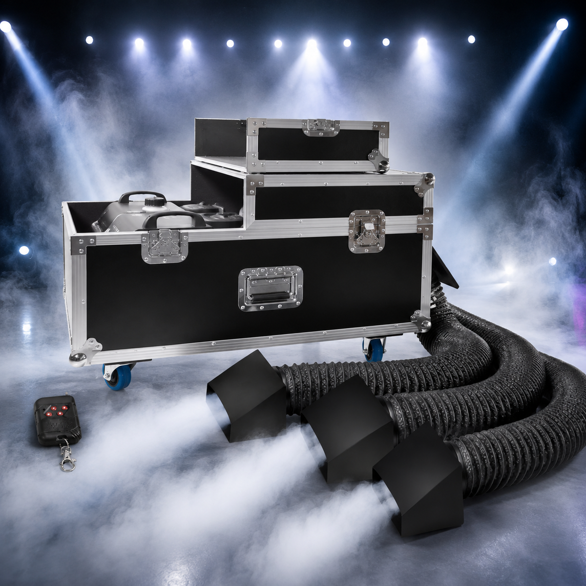KTVLIGHTS Dual-Tube Low-Lying Fog Machine for Weddings & Events-Y23