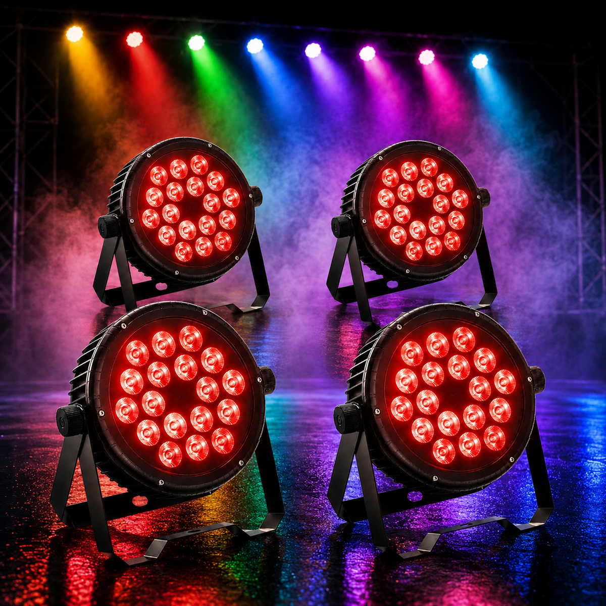 KTVLIGHTS 18x10W 4-in-1 IP65 Waterproof LED PAR Light-P70