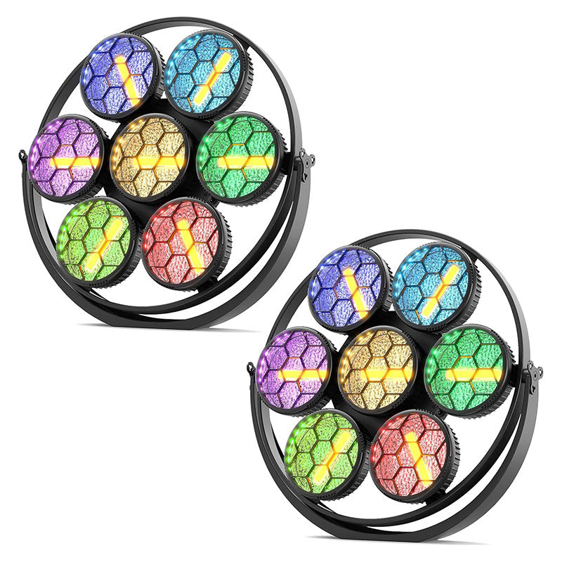 350W Retro Stage Light RGB COB 7 LED 4-in-1 Par Light-F3