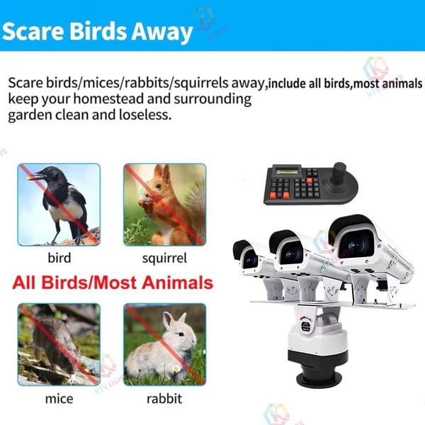 Programmable Three-Head Bird and Animal Repellent Laser Light - B46