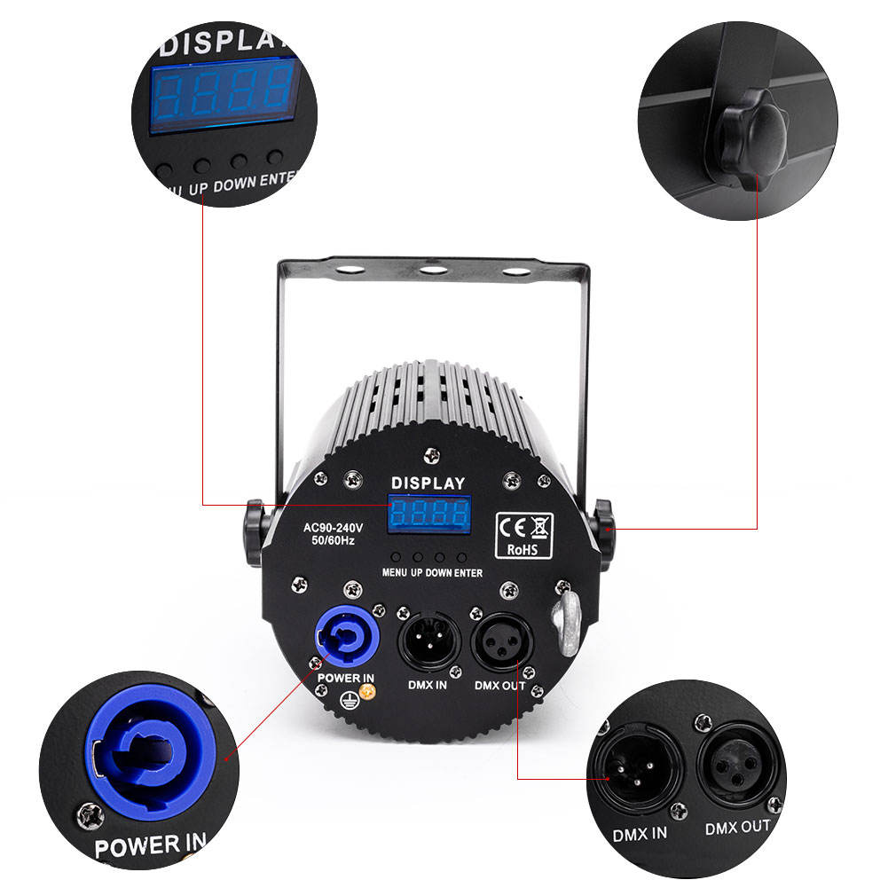 60W RGBW 7/11CH DMX512 Bean Aviation Par Light - P73