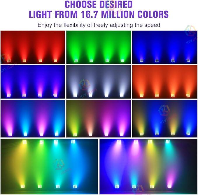 54W DMX 6 in 1 RGBWA UV Rechargeable Stage Light-P25