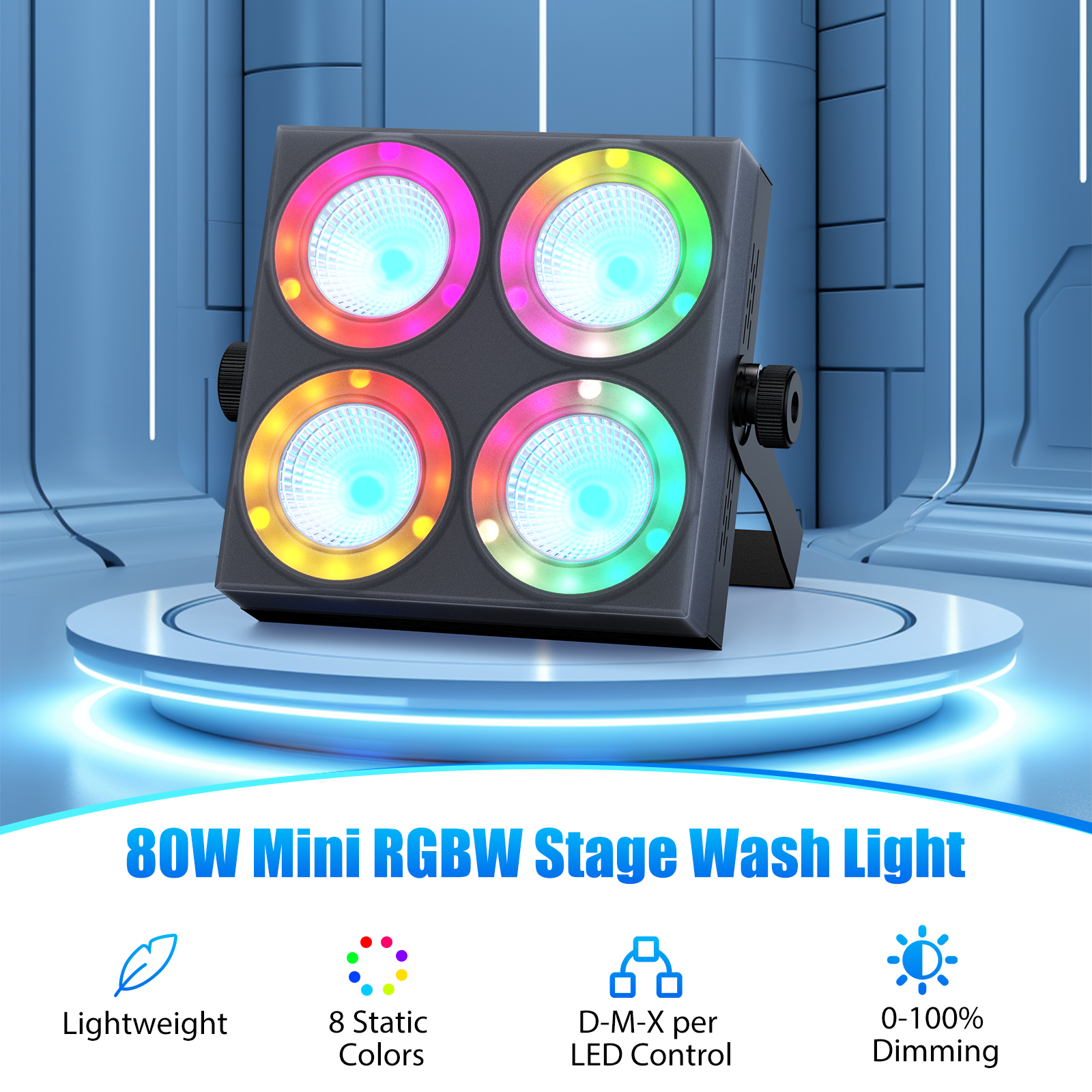 80W RGBW LED Wash Par Light -X22