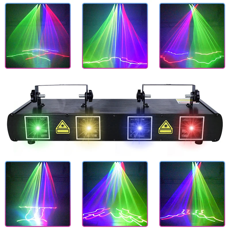 Four-hole full-color line scanning laser light-B18